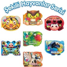 Şekilli Uçan Hayvanlar Serisi Seti   7 Kitap Takım