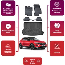 Volkswagen T-Roc 2017 Model Üst Bagaj Havuzu+4d Araca Özel Havuzlu Paspas Takımıı Maxii