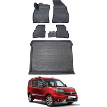Fiat Doblo 2022 Model Bagaj Havuzu Araca Özel Siyah Paspas Takımı