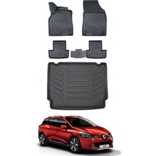 Renault Clio 4 Stw 2017 Model Bagaj Havuzu Araca Özel Siyah Paspas Takımı
