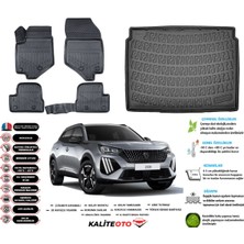 Peugeot 2008 2019 Model Üst Esnek Bagaj Havuzu Paspası Araca Özel Siyah Kokusuz Paspas Takımı