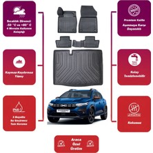 Dacia Sandero 2024 Model Bagaj Havuzu+4d Araca Özel Havuzlu Paspas Takımıı Maxii