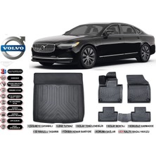 Volvo  S90 Plug-In 2024 Model Bagaj Havuzu Araca Özel Siyah Kokusuz Havuzlu Paspas Takımı