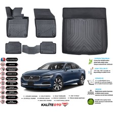 Volvo S90 2016 Model Esnek Bagaj Havuzu Araca Özel Siyah Paspas Takımı