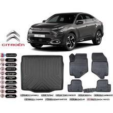 Citroen C4X Elektrikli 2025 Model Bagaj Havuzu Araca Özel Siyah Havuzlu Paspas Takımı Sett