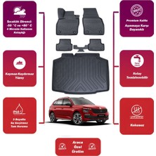 Skdoa Kamiq 2023 Model Bagaj Havuzu+4d Araca Özel Havuzlu Paspas Takımıı Maxii