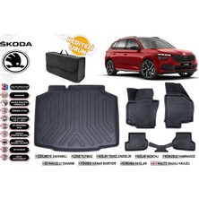 Skoda Kamiq 2024 Model Bagaj Havuzu+Paspas Seti Profesyonel Serisi Hediyeli