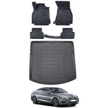 Audi A5 2015 Model Bagaj Havuzu Araca Özel Siyah Paspas Takımı