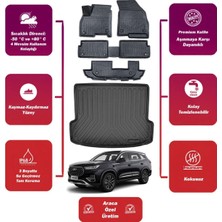 Chery Tiggo 8 Pro 2025 Model Bagaj Havuzu+4d Araca Özel Havuzlu 7 Kişilik Paspas Takımıı Maxii