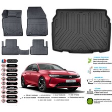 Opel Astra L 2025 Model Alt Esnek Bagaj Havuzu Araca Özel Siyah Paspas Takımı
