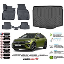 Volkswagen Taigo 2020 Model Alt Esnek Bagaj Havuzu Araca Özel Siyah Paspas Takımı
