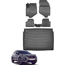 Peugeot 2008 2022 Model Üst Kademe Bagaj Havuzu+Araca Özel Üretim 3D Havuzlu Paspas Takımı