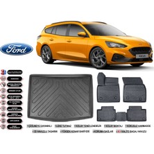 Ford Focus 5 Stw 2023 Model Alt Bagaj Havuzu Araca Özel Siyah Ekstra Havuzlu Paspas Takımı
