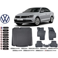 Volkswagen Jetta 2017 Model Cepsiz Bagaj Havuzu Araca Özel Siyah Ekstra Havuzlu Paspas Takımı