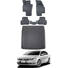 Volkswagen Passat B7 2014 Model Bagaj Havuzu Araca Özel Siyah Paspas Takımı