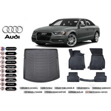 Audi A4 2009 Model Bagaj Havuzu Araca Özel Siyah Havuzlu Paspas Takımı Sett