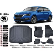 Skoda Scala 2025 Model Bagaj Havuzu Araca Özel Siyah Ekstra Havuzlu Paspas Takımı