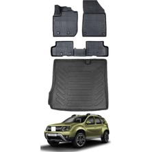 Dacia Duster 4x2 2022 Model Bagaj Havuzu Araca Özel Siyah Paspas Takımı