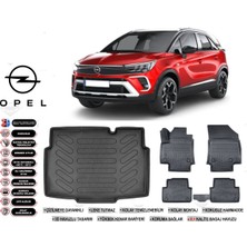 Opel Crossland 2017 Model Alt Bagaj Havuzu Araca Özel Siyah Ekstra Havuzlu Paspas Takımı