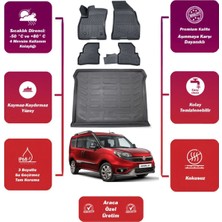 Fiat Doblo 2012 Model Bagaj Havuzu+4d Araca Özel Havuzlu Paspas Takımıı Maxii