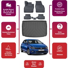 Volkswagen Polo 2022 Model Üst Bagaj Havuzu+4d Araca Özel Havuzlu Paspas Takımıı Maxii