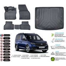 Ford Connect 2025 Model Esnek Bagaj Havuzu Araca Özel Siyah Paspas Takımı