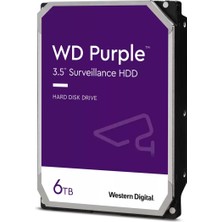Wd 6tb 3.5" 5400RPM 256MB Sata Purple ( 3 Yıl Garanti ) ( WD64PURZ )