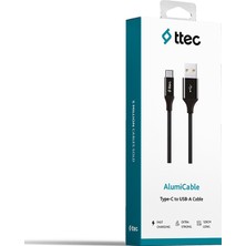 Ttec 2DK18S  Alumicable Typec Şarj Kablosu,siyah