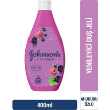 Johnson's Vita-Rich Ahududu Özlü Yenileyici Duş Jeli 400 ml Ferahlatıcı Koku ile Cilt Yenileyici Etki