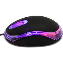 Everest KM-6809 USB Siyah Işıklı Optik Mouse