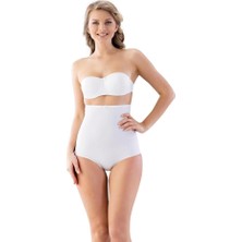 Beyaz Emay 2813 Yüksek Bel Slip Lazer Korse