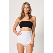Beyaz Emay 2931 Karın Balen Destekli Slip Lazer Korse