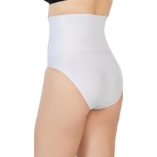 Beyaz Emay 2090 Önü Dantelli Yüksek Bel Slip Korse
