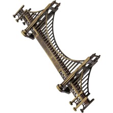Techno Station Vintage Metal Golden Gate Köprüsü 18  cm  Biblo Metal Köprü Dekor Obje Konsept Hediyelik