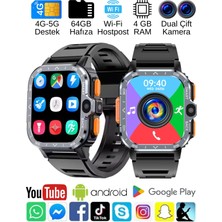 Sonreir Watch PG Ultra 4G LTE 64GB Sim Kartlı Kameralı Akıllı Saat Wi-Fi Çocuk Ve Yetişkinler Huawei İphone Uyumlu 8,9,10