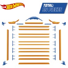 Hot Wheels Racentrack 44 Adet Araba Için Depolama Rafı ve Yol Pisti HWCC9B 