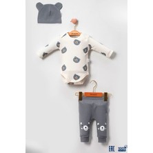 Yenisini Al Kulaklı Ayıcık  Pamuk 3'lü Erkek Bebek Takım