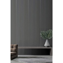 Süper Akustik Ahşap Duvar Paneli Soft Gri  60X280 cm - 1.sınıf Mdf & Keçe | Ses ve Isı Yalıtımı