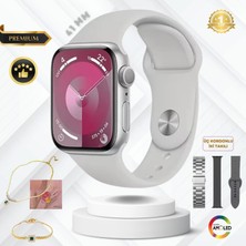 Ayers G11 Pro Mini 4 Kordonlu Kolye Bileklik Setli 41 mm Watch 9 Mini Akıllı Saat Hediye Paketi