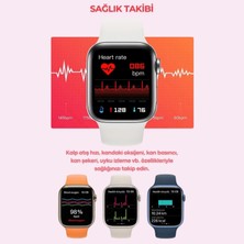 Ayers G11 Pro Mini 4 Kordonlu Kolye Bileklik Setli 41 mm Watch 9 Mini Akıllı Saat Hediye Paketi