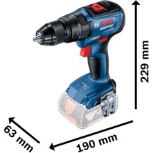 Bosch Professional GSB 18V-50 18V Darbeli 2.0 + 5.0 Ah Li-ion Çift Akülü Delme Vidalama - 06019h5103