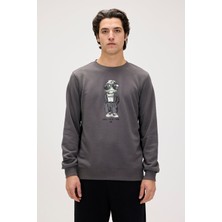 Gator Asfalt Erkek Baskılı Sweatshirt