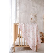 Atelier Babbi Müslin Bebek Örtüsü ve 3’lü Ağız Bezi Seti - Toile De Jouy / Pembe