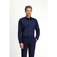 Kiğılı Uzun Kol Slim Fit Dar Kesim Klasik Nano Care Su İtici Leke Tutmaz 4 Mevsim Pamuk Gömlek