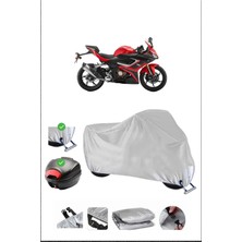 Breen Rks Srk125-R Için Arka Çanta Ve Kilit Uyumlu Gri Motosiklet Branda, Güvenli