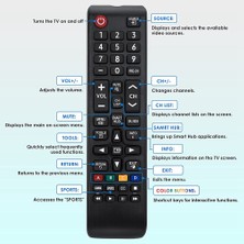 Qcuiil Samsung-Tv-Remote Tüm Samsung LCD LED Hdtv 3D Akıllı Tv Için Uzaktan Kumanda BN59-01199F AA59-00666A AA59-00817A (Yurt Dışından)