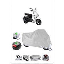 Yamaha Neos Için Arka Çanta Ve Kilit Uyumlu Gri Motosiklet Branda, Güvenli