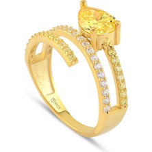 Karosh Sarı Zirconia Taşlı Harmonic Twist Yüzük