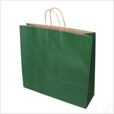 Süsle Bebek ve Parti Büküm Saplı Kraft Çanta 40  x  44  x  13  cm , Yeşil - 1 Adet