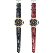 Ayers Rw 20 Mini Taşlı Çerçeve Deri Kordon 41 mm Watch 9 Mini Akıllı Saat Hediye Paketi